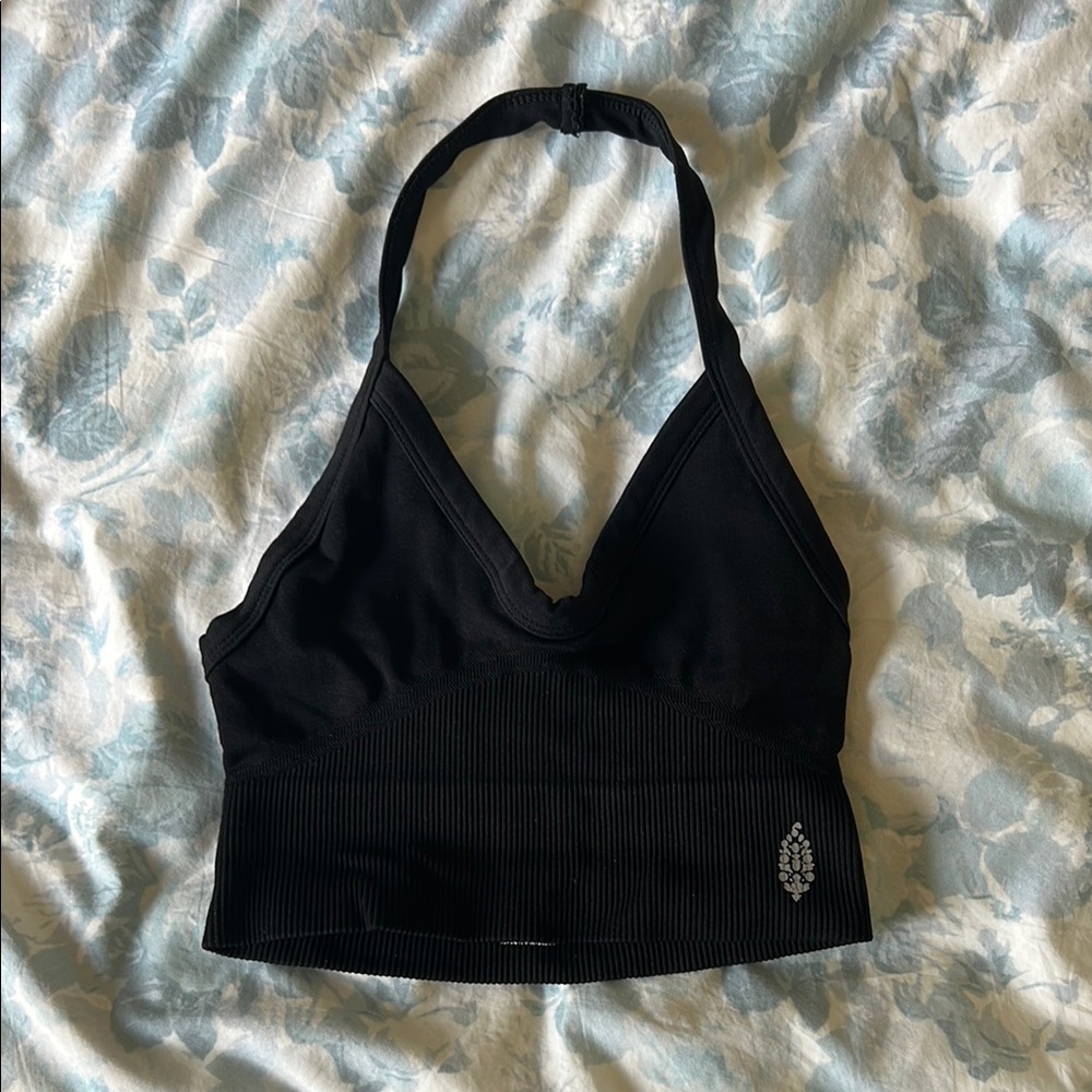 FP Movement by Free People Black Halter Sports Bra